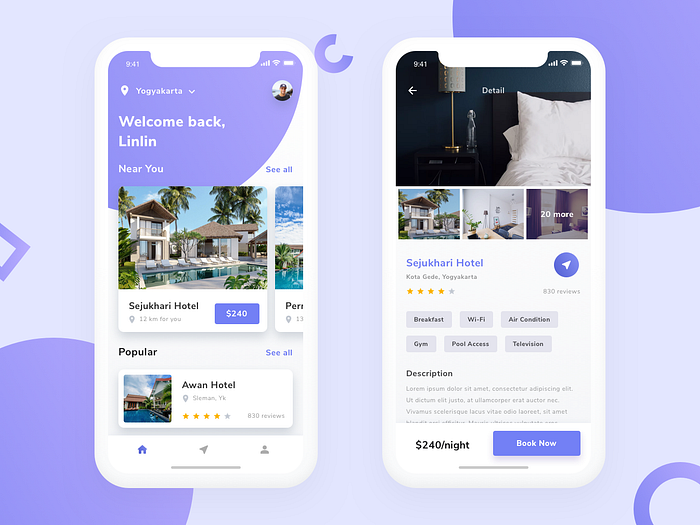 Hotel App Exploration by Soni on Dribbble