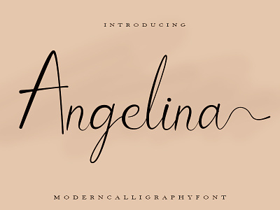 Angelina branding calligraphy design font fonts graphic design handwritten logo signature fonts