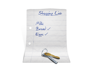 Shopping List 256px car keys category icons document house keys icon icons jelly labs keys list paper pinky von pout shopping shopping list
