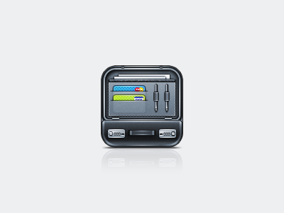 Work It | iOS Icon #2 114px application application icon briefcase credit card document icon icons iphone iphone 4 jelly labs paper pens pinky von pout retina retina display task