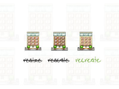 resize/rescale/recreate