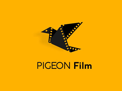 Pigeon film logo logodesign pigeon vector