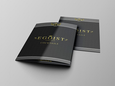 Cocktail menu Egoist crown design egoist gold logo logodesign luxury menu night nightclub print restorant