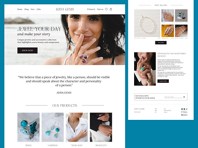 Website concept for online jewelry shop design designer jewelry shop website design landing page shop cart design shop web site web design website design дизайн сайтов дизайнер сайтов