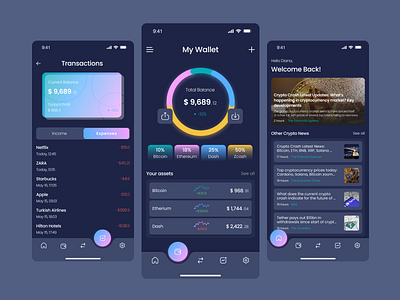 Crypto wallet Mobile App bitcoin wallet crypto currency mobile app crypto exchange crypto trading crypto wallet cryptocurrency mobile app design mobile design ui ui design ux ux ui design web designer