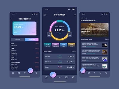 Crypto wallet Mobile App