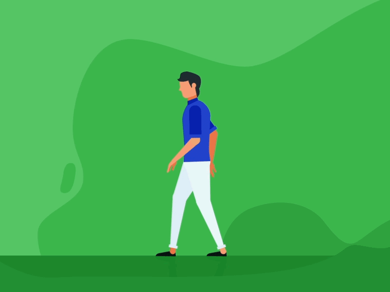 Walk Cycle 2d after animation bounce character cycle double effects flat happy vector walk