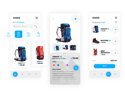 Nikko App app design minimal ui ux web