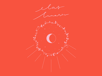 Elas Lunares logo design feminine feminino illustration logo moon