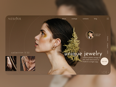 MISOUL design jewelry shop typography ui ux web
