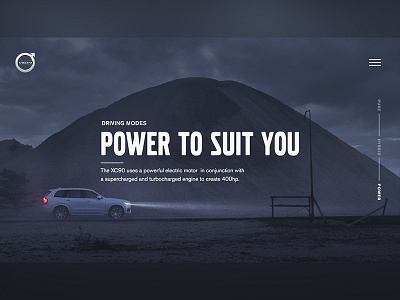 Volvo XC90 website car dark designdrive landing site slider volvo web webdesign website