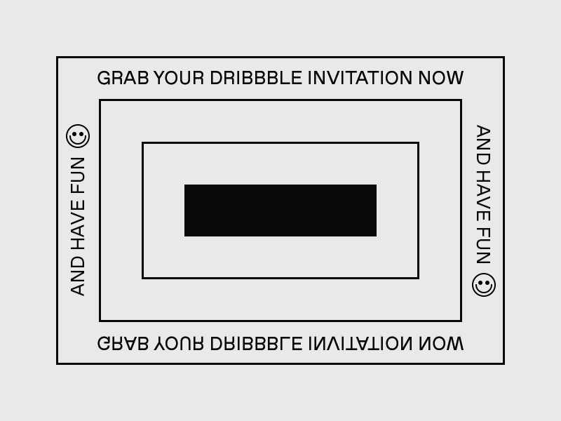 Dribbble Invite :) brutal draft dribbble invitation invitations