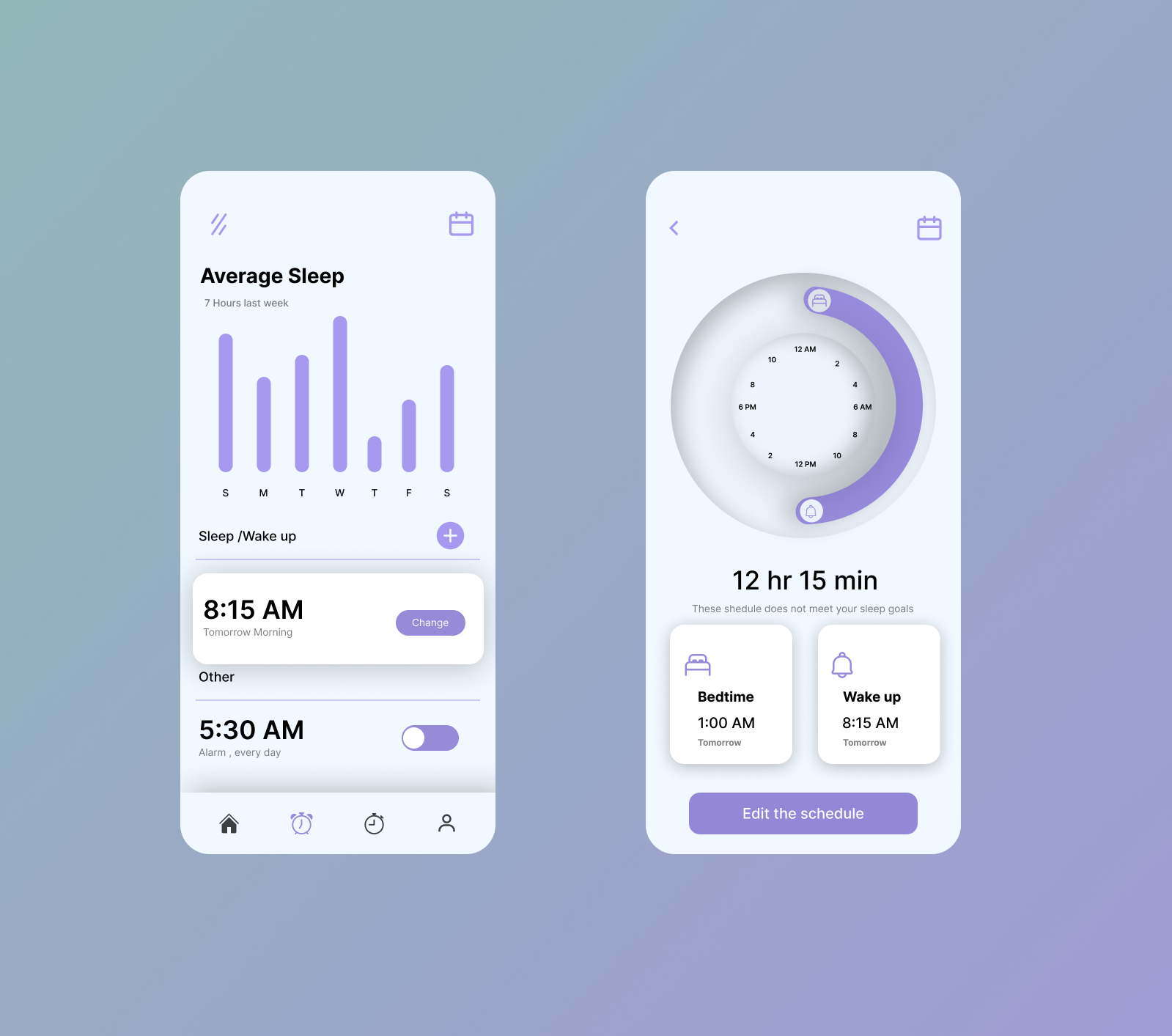 Alarm UI by sagar on Dribbble