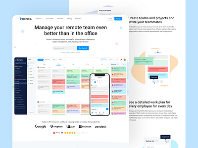 Landing Page for Project management software Bordio