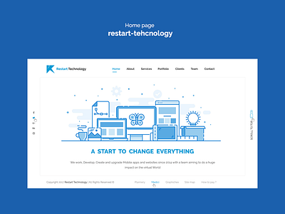 Home page restart-tehcnology design home site tehcnology ui ux web