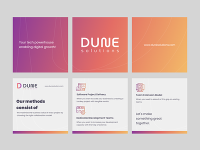 DUNE Solutions | Social Media Posts brand design socialmedia technology