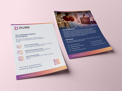 DUNE Solutions | Flyer design dune solutions flyer print