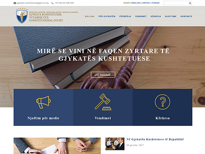 Constitutional Court of Kosovo design web