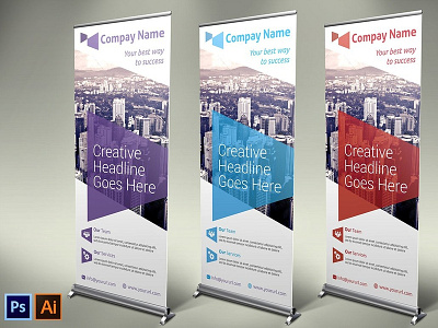 Business Roll Up Banner ai business psd roll up banner