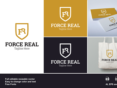 Force Real Logo force logo real security shield