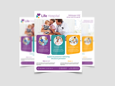 Hospital Flyer flyer hospital life print psd psd template