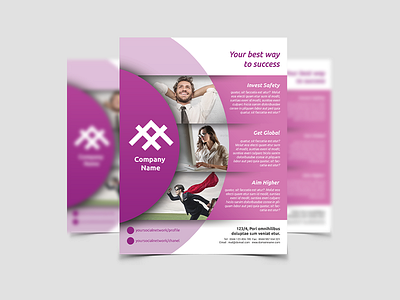 Business Flyer busines flyer pink print psd psd template