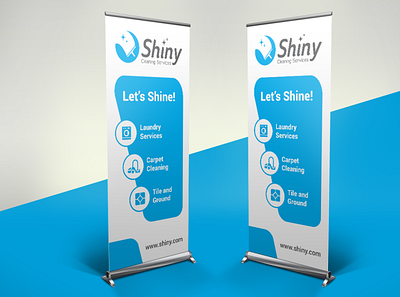 Cleaning Services Roll Up Banner print psd roll up banner