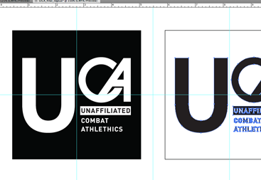 UNAFFLIATED COMBAT ATHLETICS LOGO apparel branding logo