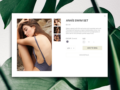 ANAÏS SWIM bikini cta dailyui lifestyle photoshop sale shopping sketch swim typography ui web