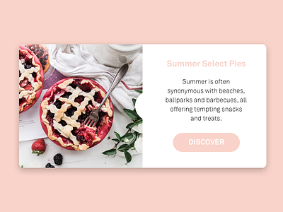 Summer Berry Pies cooking design food lifestyle minimal recipe type typography ui web