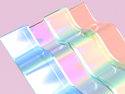 Rainbow Glass 3d abstract c4d cinema4d design digital glass iridescent rainbow