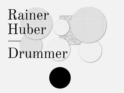 Rainer Huber — Drummer ci design drummer graphic identity munich