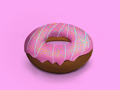 Donut 🍩 design digital donut drawing illustration ipad pink procreate