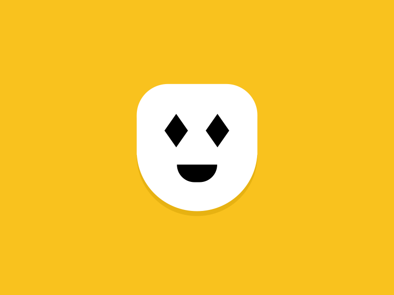 Mimic app black icon logo mimic motion yellow