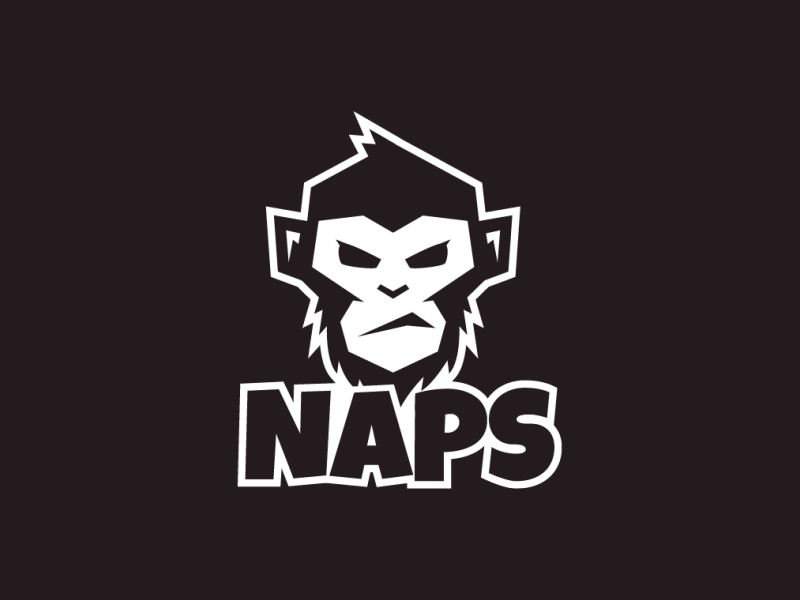 NAPS character logo logotype monkey pink yellow