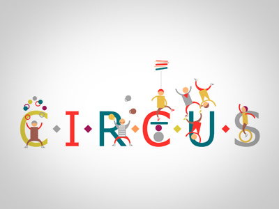 Circus circus flat word