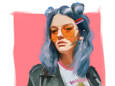 sunglasses girl portrait