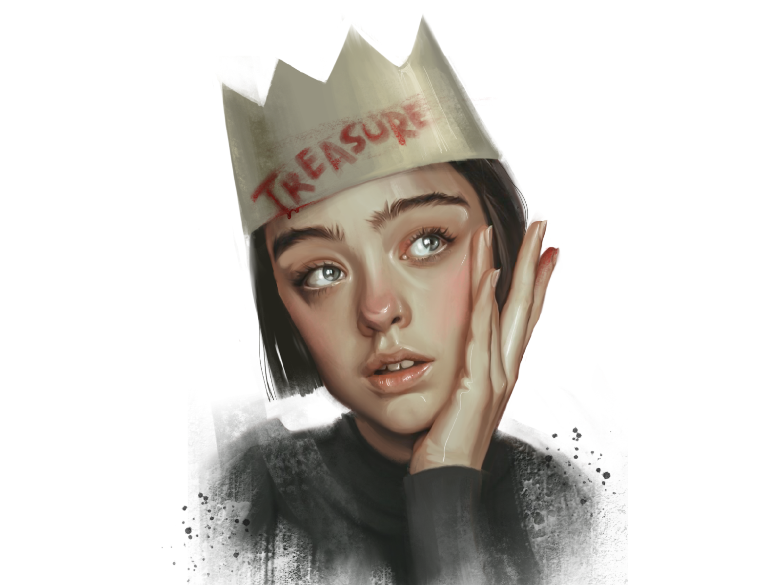 Treasure crown (evo-lutio) characters fashion-illustration female girl illustration portrait sketch