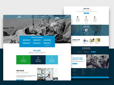 Health Website Home Page Design adobe illustrator adobexd brand design brand identity clinic corona coronavirus corporate covid 19 dental dentist doctor fitness health care icon interface interfacedesign ui uidesign ux