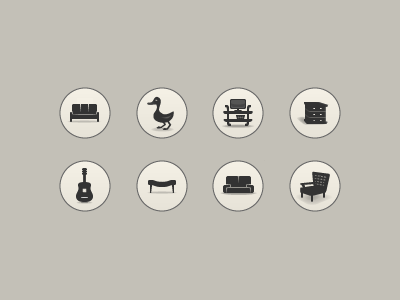 Furniture icon set app furniture glowing gui icon set icons iconset ios7 stuff ui user interface web design