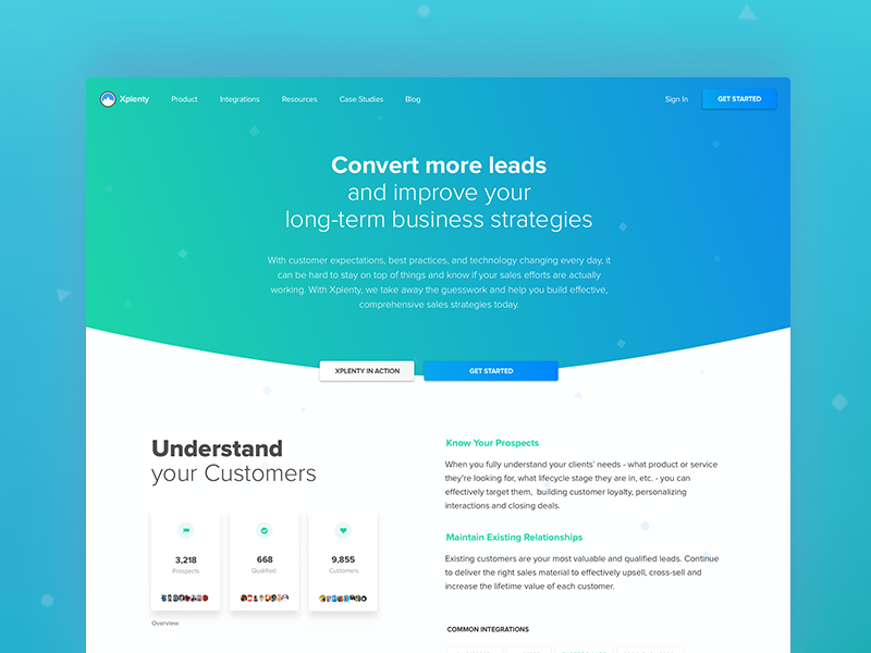 Sales landing page solution customers sales website xplenty landing page