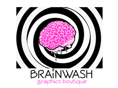 Brainwashed branding graphic design illustration logo