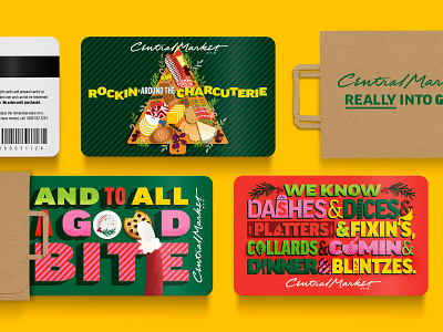 Holiday Gift Cards christmas food gift cards grocery holiday typography