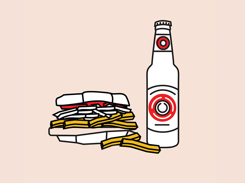 Primanti Bros. + Iron City Beer by Dana Nixon on Dribbble