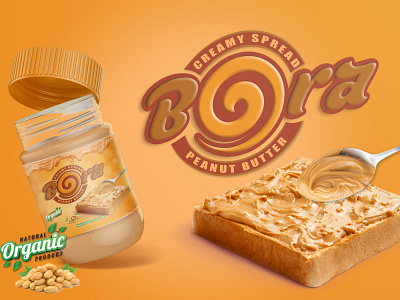 BORA PEANUT CREAMY SPREAD branding graphic design