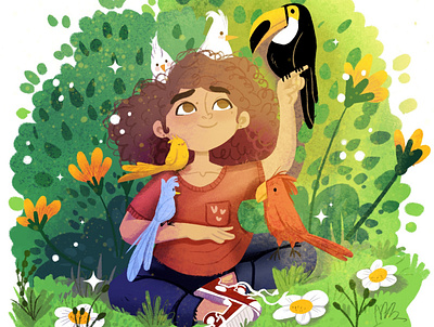 Bird Whisperer book childrens book illustration illustration kid lit kid lit book art whimsical illustration