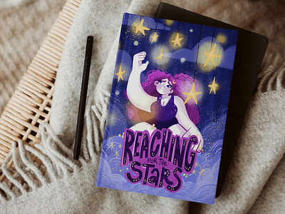 Book Cover 'Reaching for the stars' book book cover cover handlettering illustration kid lit book art middle grade