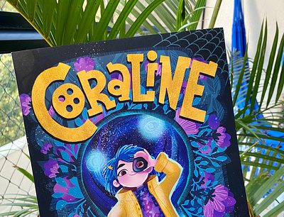 Coraline Poster Illustration book book cover childrens book illustration coraline cover illustration kid lit kid lit book art kidlit poster whimsical illustration