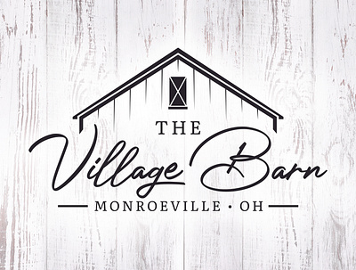 The Village Barn 3d rendering branding graphic design logo typography web design