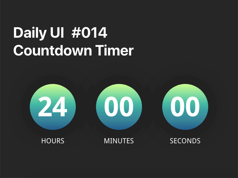 Daily UI Challenge / 014 Countdown Timer by NEMO on Dribbble